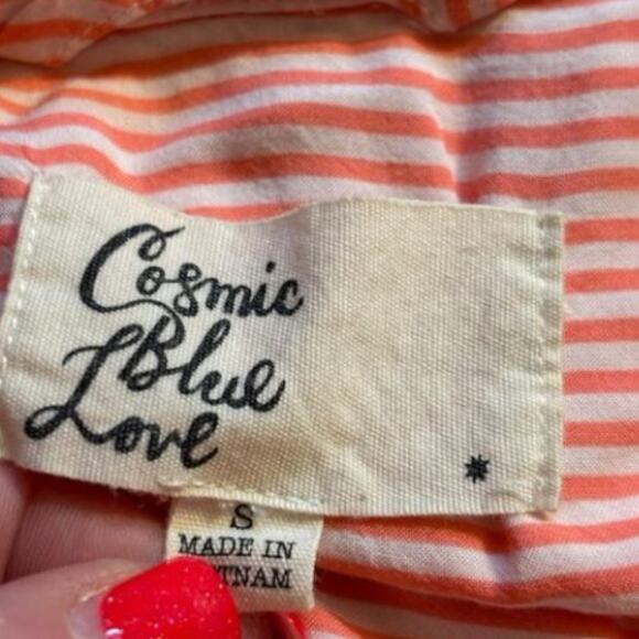Cosmic Blue Love Ava Button Down Top Size Small - Picture 5 of 6